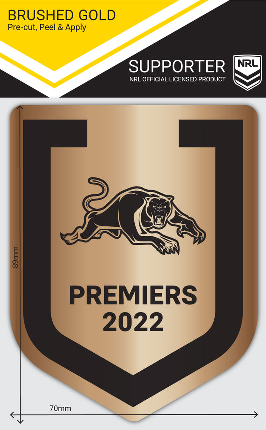 Panthers 2022 Premiers Brushed Gold Decal