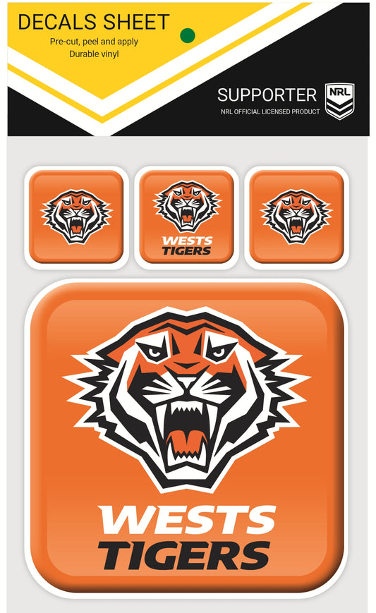Wests Tigers App Icon Decals Sheet