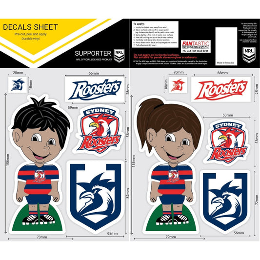 Roosters Boy/Girl Decals Sheet