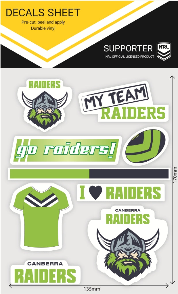 Raiders Mixed Decals Sheet