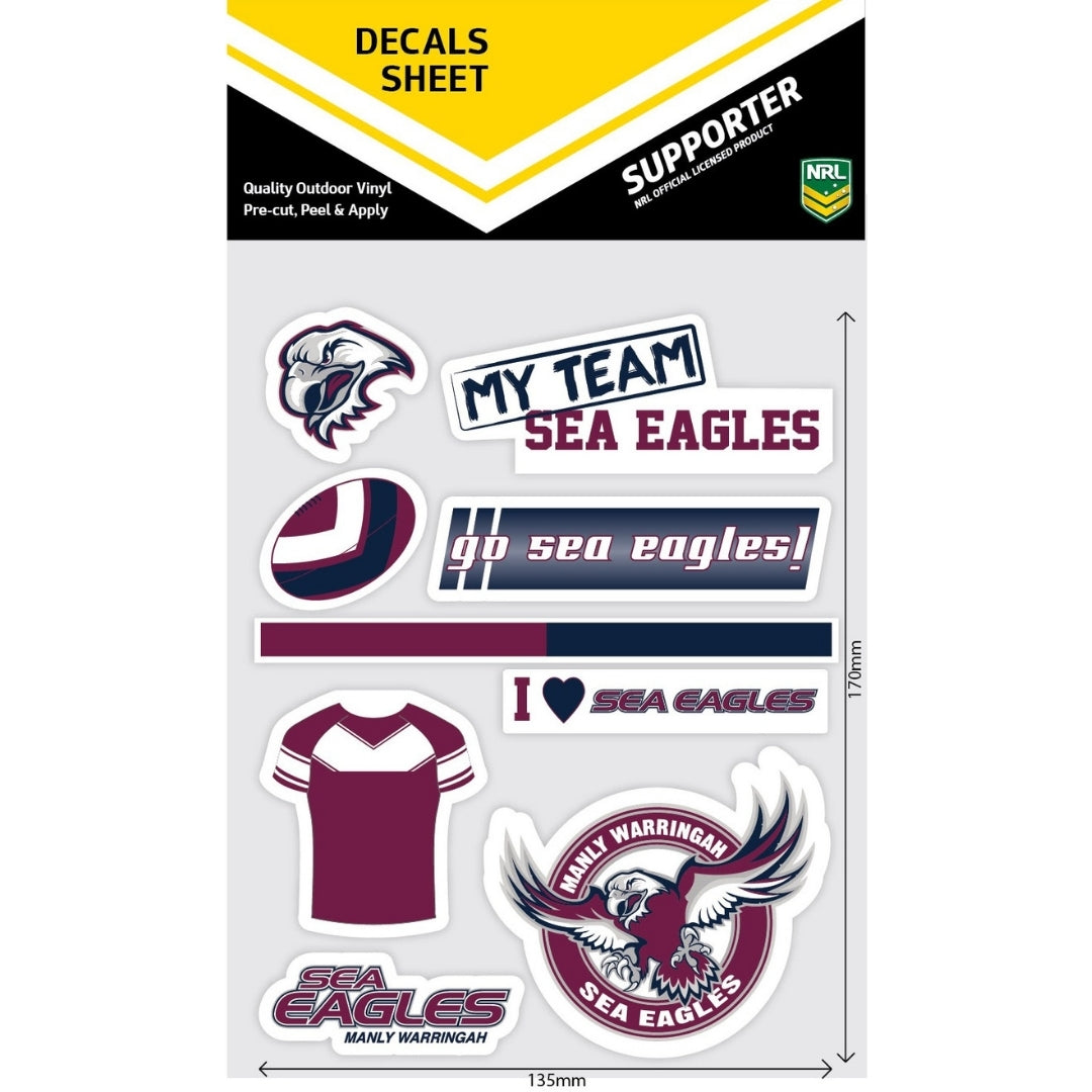 Sea Eagles Mixed Decals Sheet