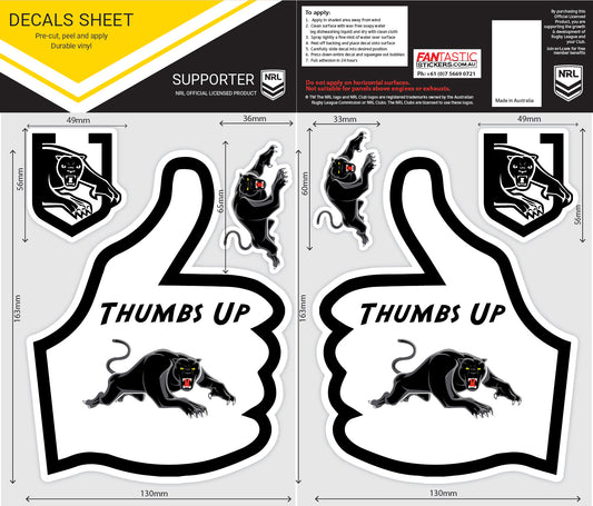Panthers Thumbs Up Decals Sheet