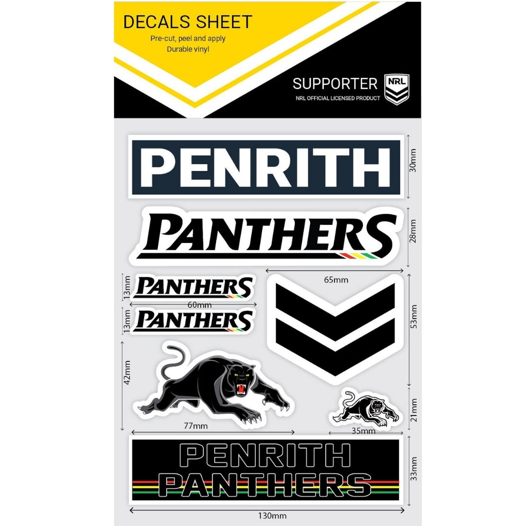 Panthers Wordmark Decals Sheet