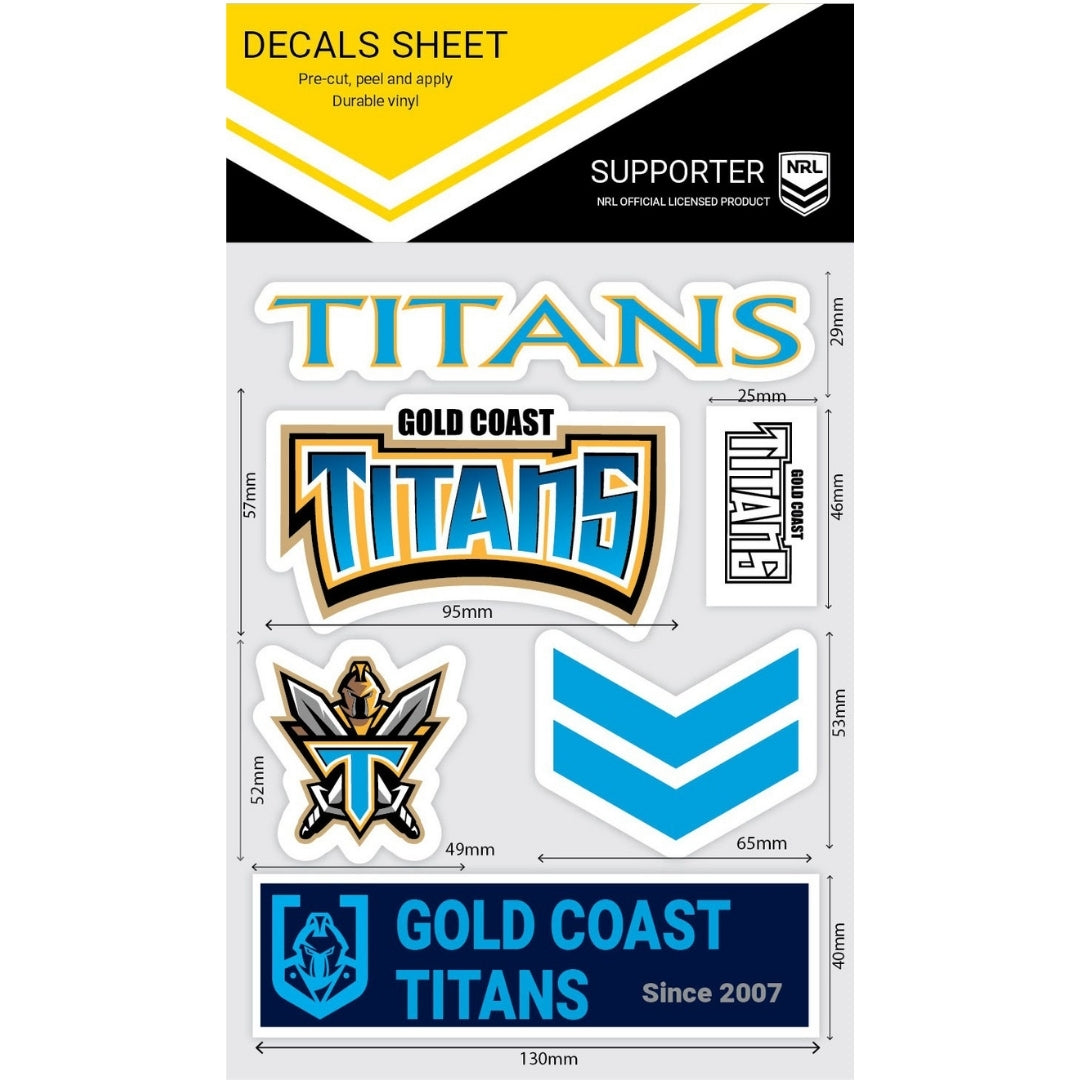 Titans Wordmark Decals Sheet