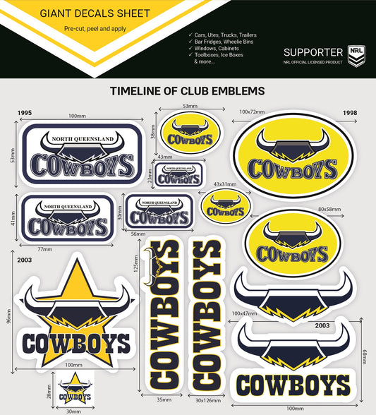 Cowboys Giant Decals Sheet