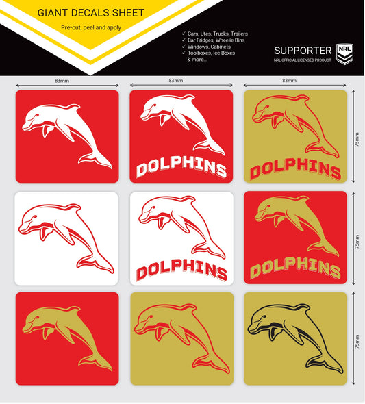Dolphins Giant Decals Sheet