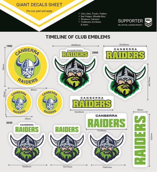 Raiders Giant Decals Sheet