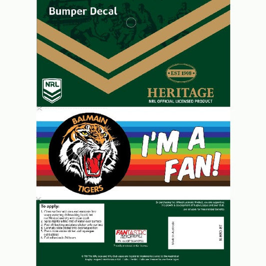 Balmain Tigers Heritage Bumper Decal