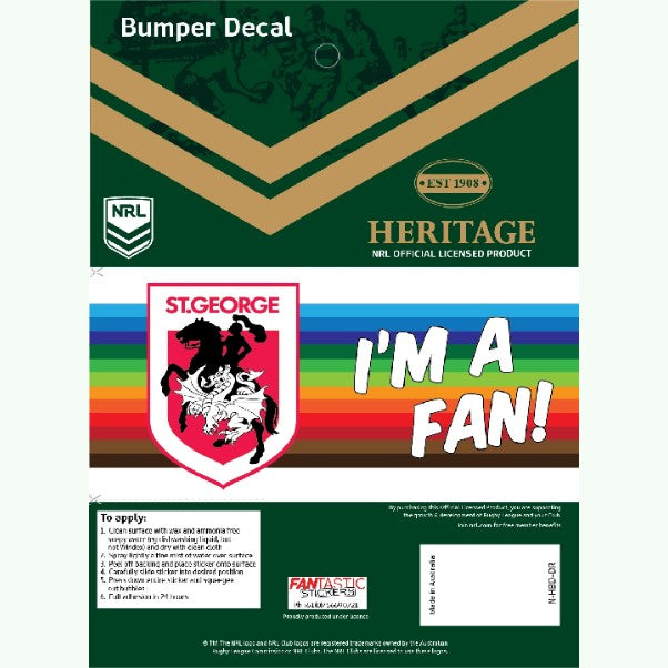Dragons Heritage Bumper Decal