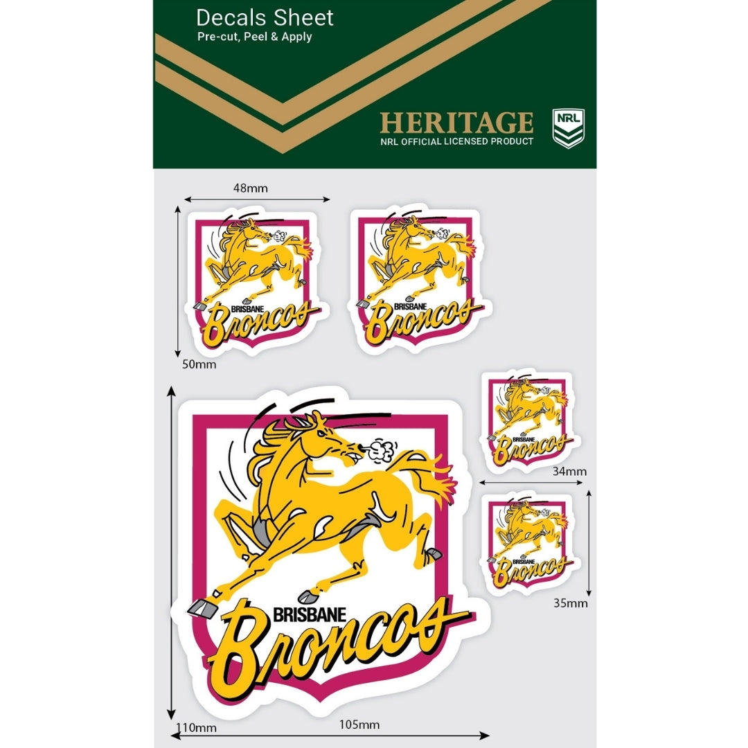 Broncos Heritage Decals Sheet