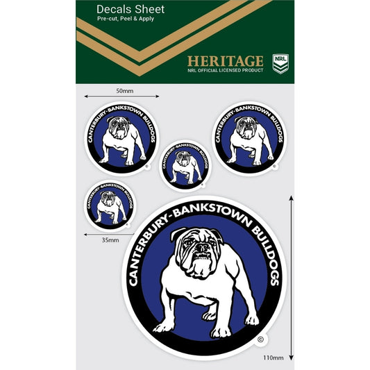 Bulldogs Heritage Decals Sheet