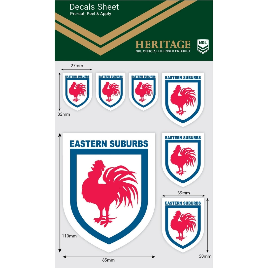 Roosters Heritage Decals Sheet