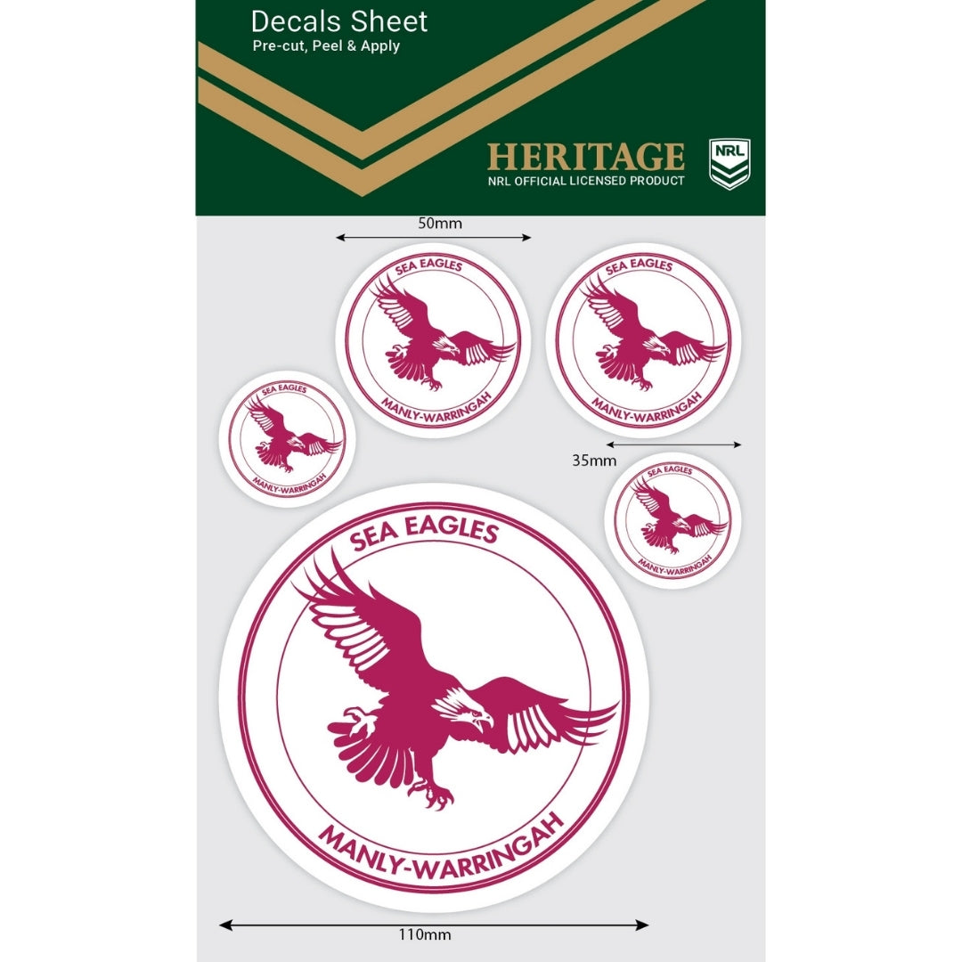 Sea Eagles Heritage Decals Sheet