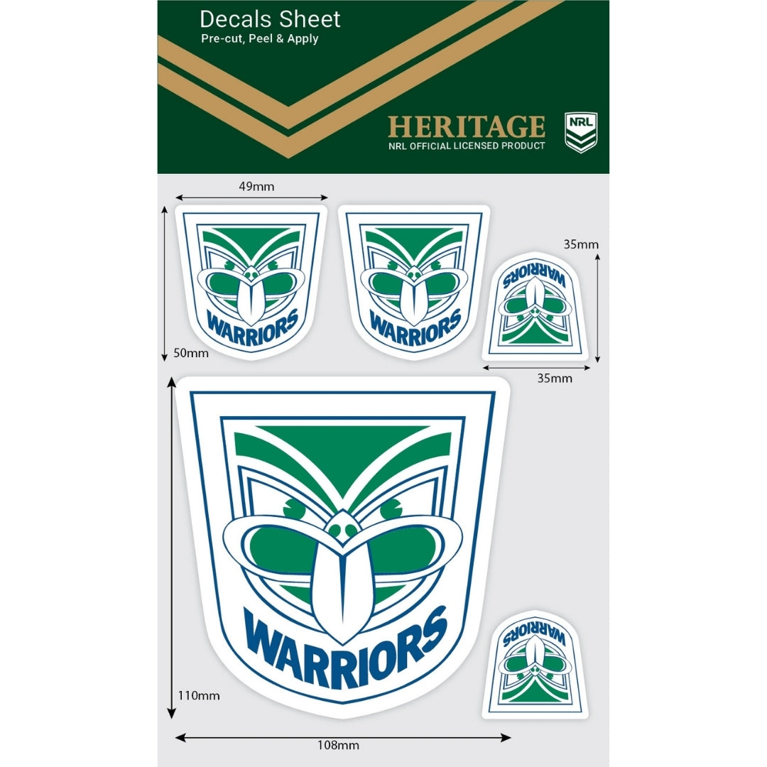 Warriors Heritage Decals Sheet