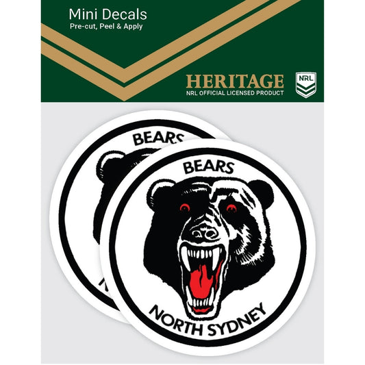 North Sydney Bears Heritage Mini Decals