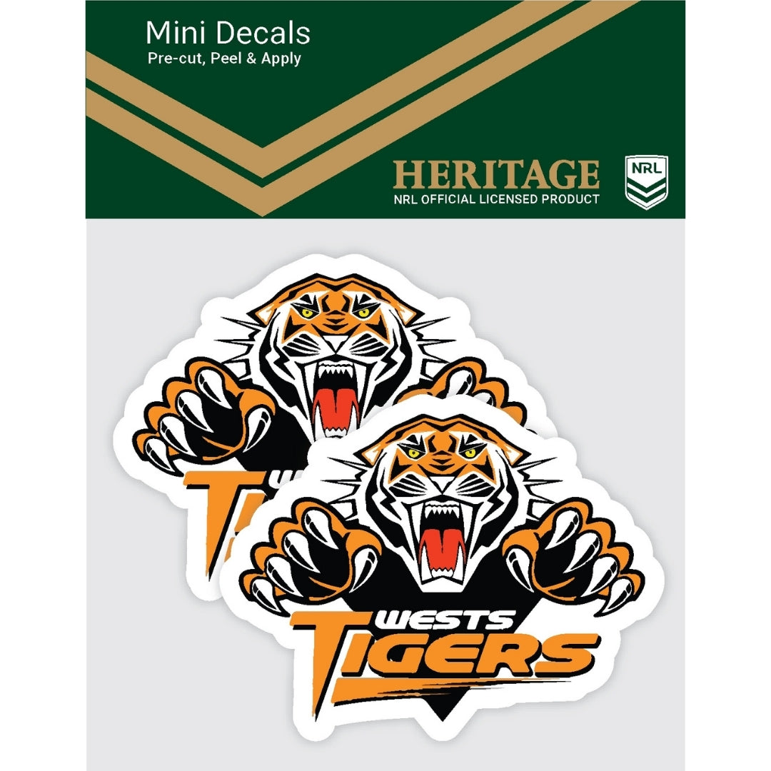 Wests Tigers Heritage Mini Decals