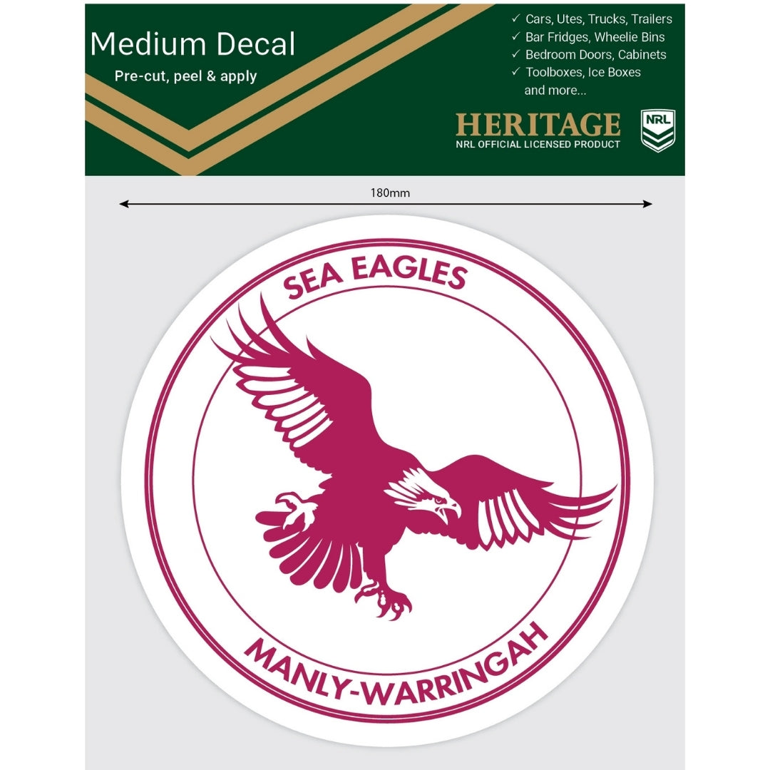 Sea Eagles Heritage Medium Size Decal