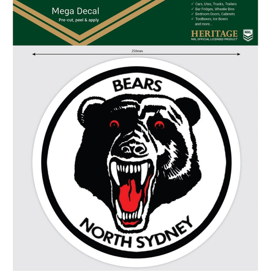 North Sydney Bears Heritage Mega Decal
