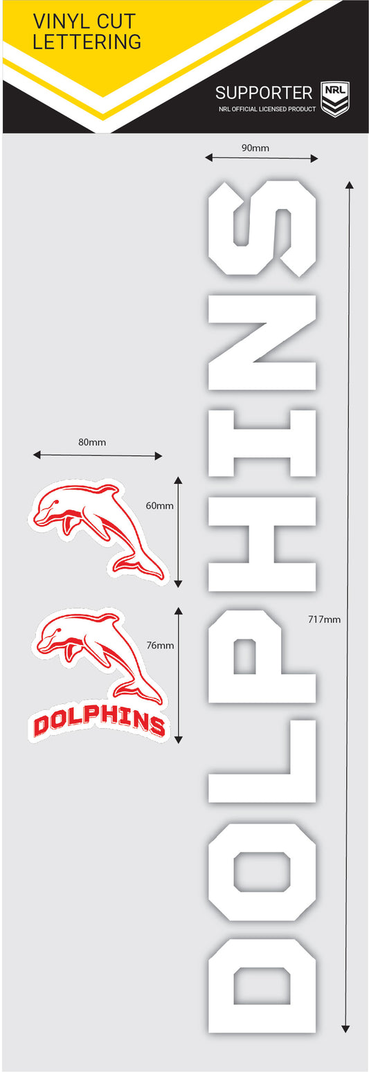 Dolphins Lettering Decal