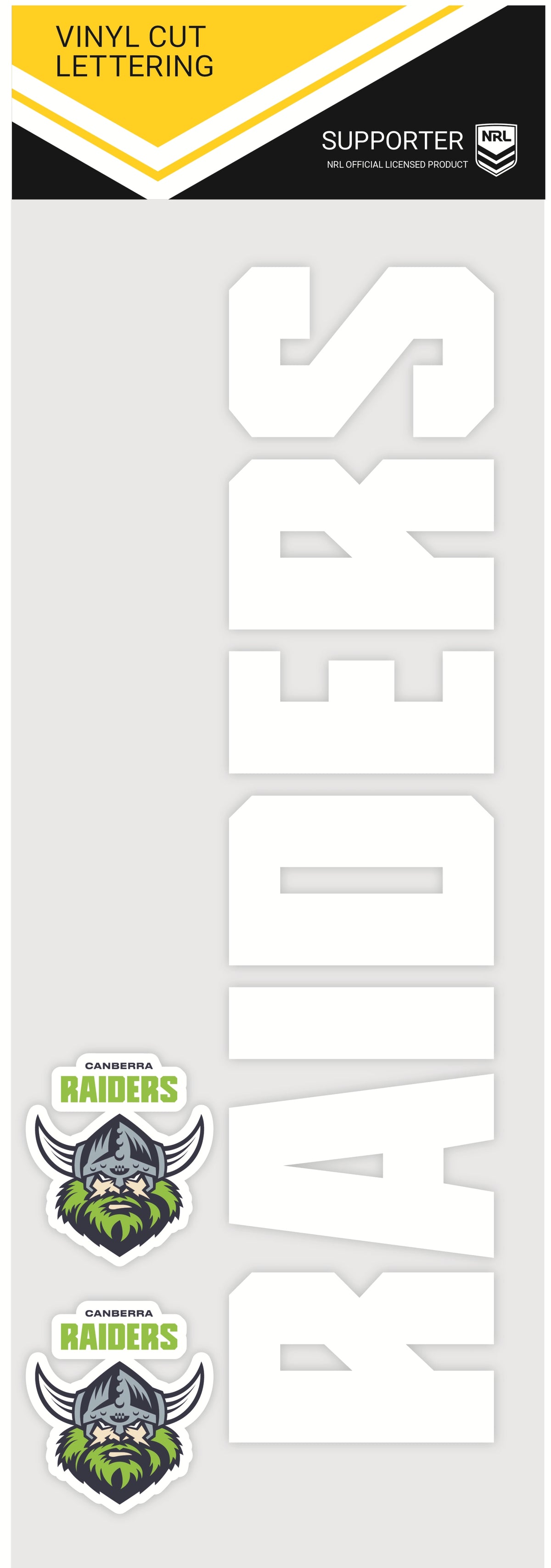 Raiders Lettering Kit Raiders White Vinyl Lettering (2020) – FANtastic Stickers