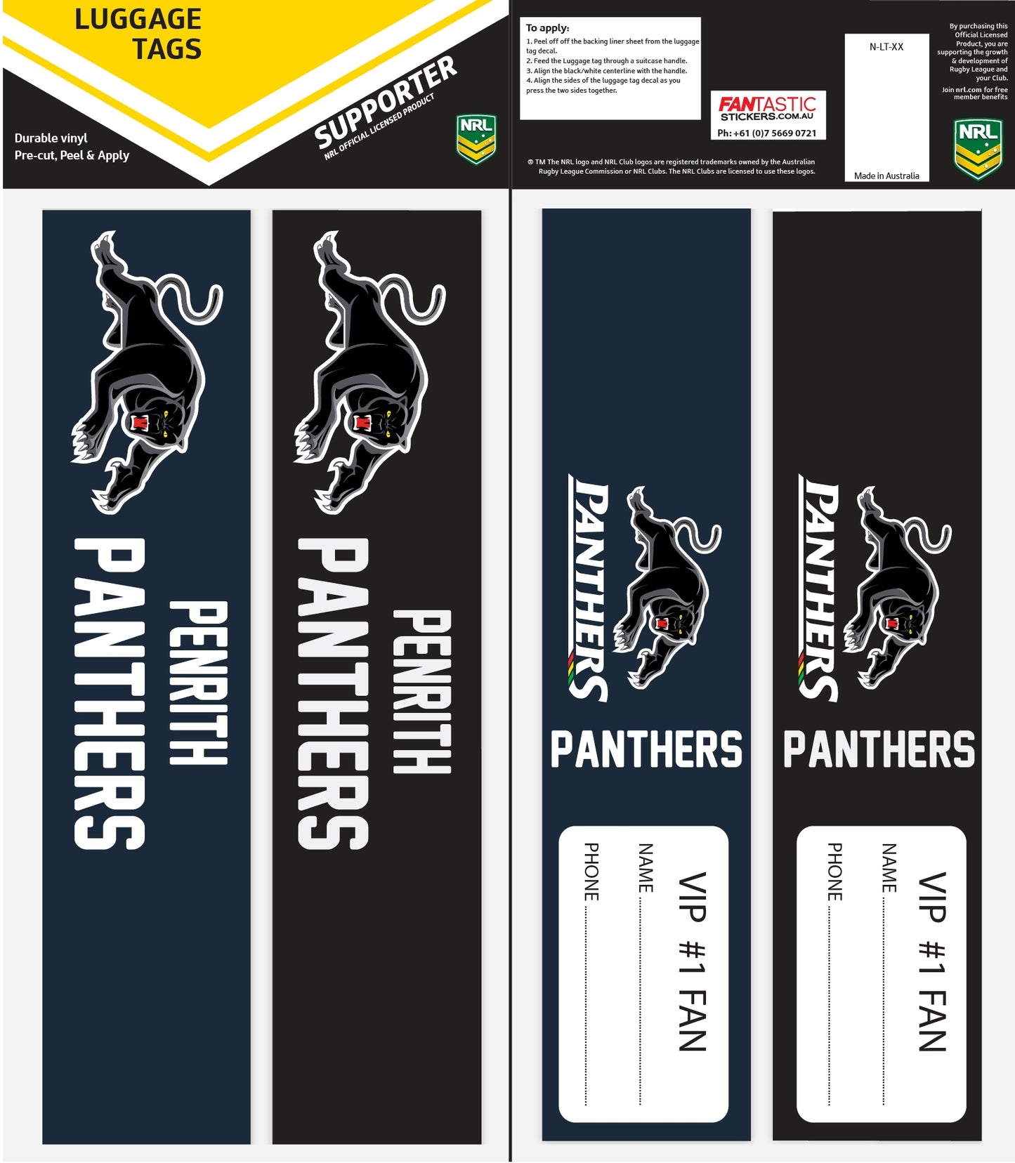 Panthers Luggage Tags