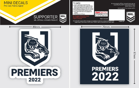 Panthers 2022 Premiers Mini Decals