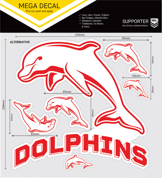 Dolphins Mega Decal Secondary Logo