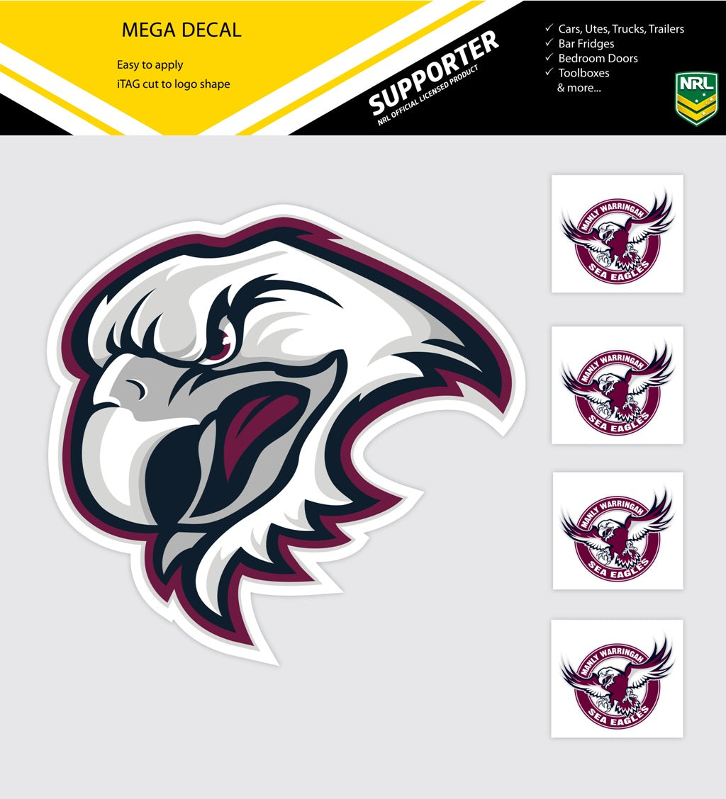 Sea Eagles Mega Decal Secondary Logo – FANtastic Stickers