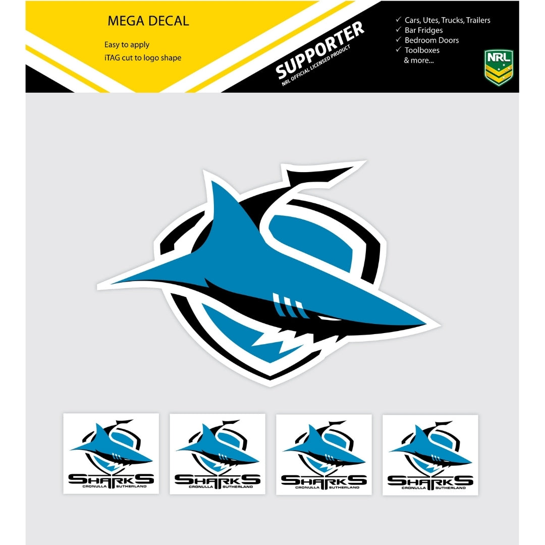 Sharks Secondary Mega Decal – FANtastic Stickers