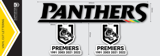 Panthers 2022 Premiers Printed Lettering