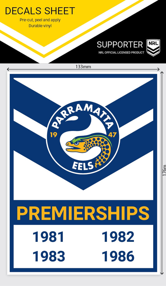 Eels Premiership Years Decal