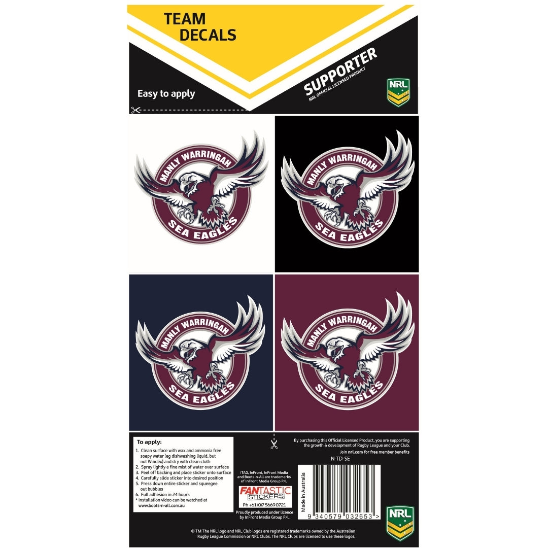 Sea Eagles Team Decals – FANtastic Stickers