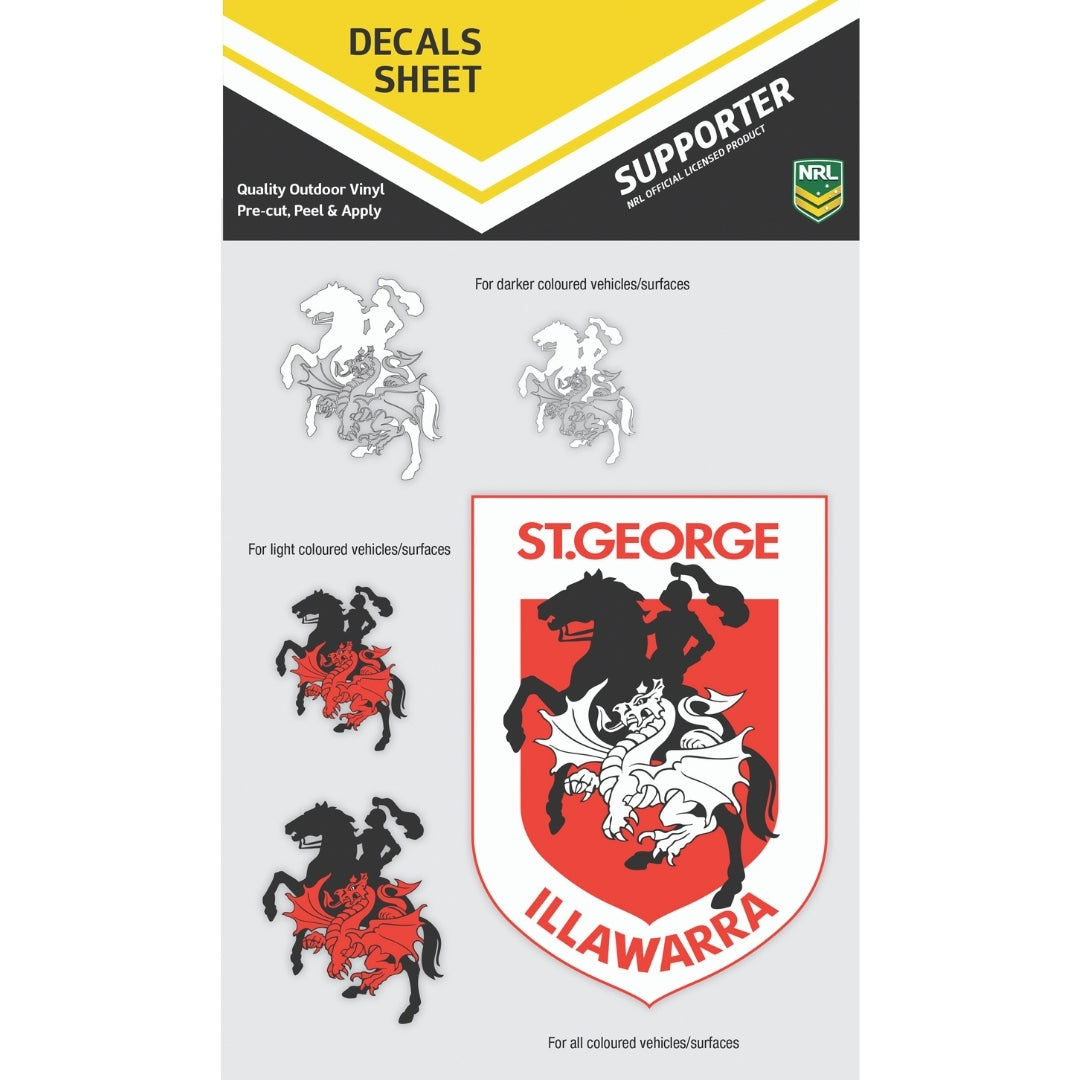 Red Dragon Rally Stickers Dragons Decals Sheet – FANtastic Stickers
